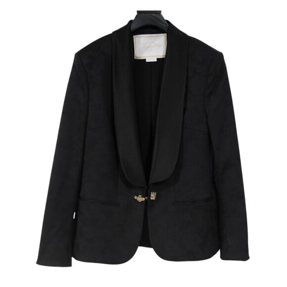 Redemption Womens Subtle Camo Tuxedo Smoking Blazer US 10 IT 46 Black - Picture 1 of 12